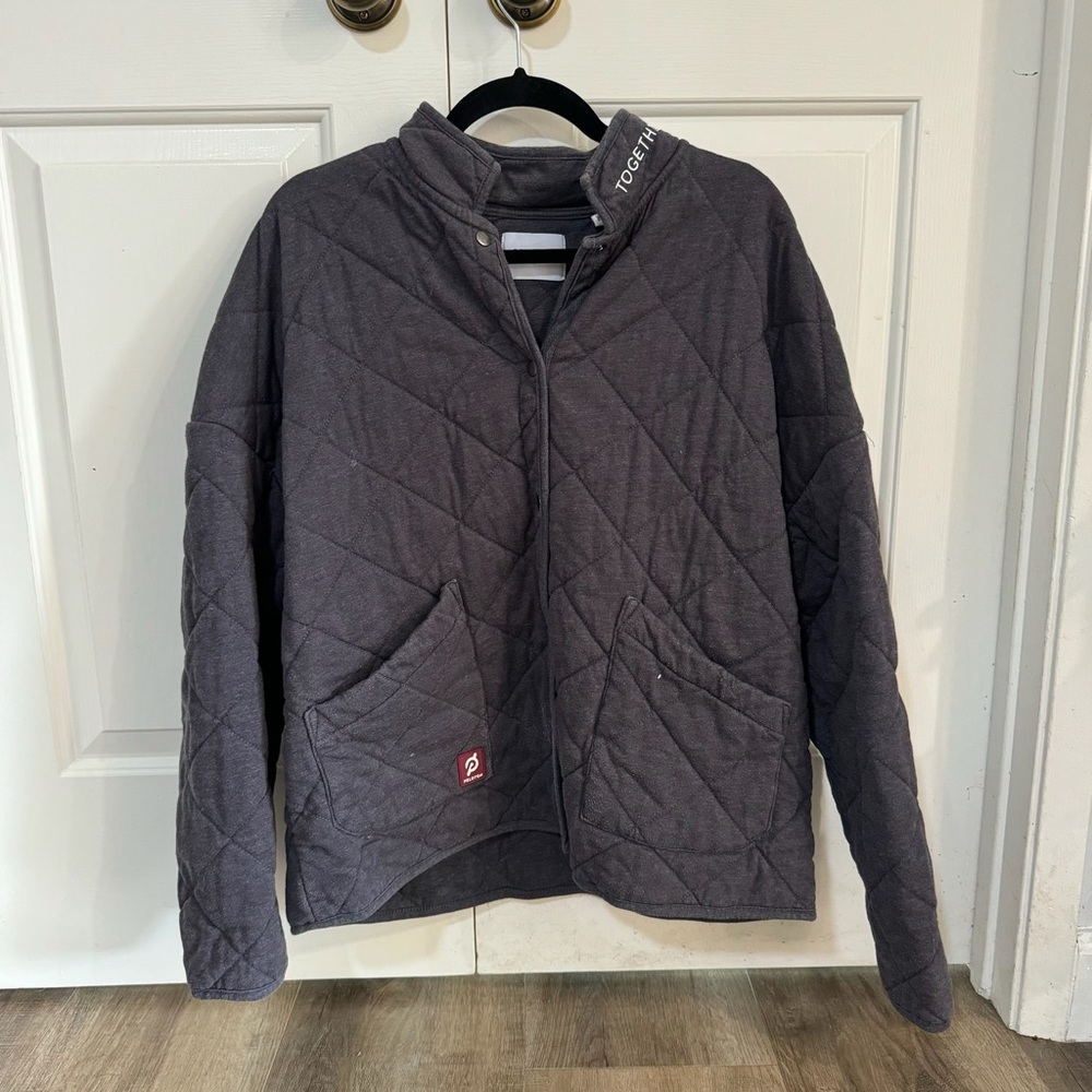 Peloton Gray Quilted Jacket Size XL